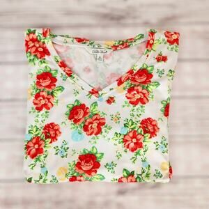 The Pioneer Woman Floral Long Sleeve V Neck Shirt Size XL Fall Winter Casual